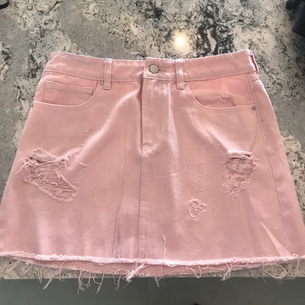 Pacsun Pink Denim Skirt